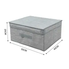GENERICO - CAJA DE ALMACENAMIENTO DE TELA 50X40CM GRIS