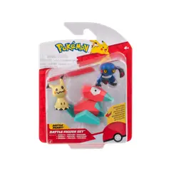 POKEMON - (POKEMON) PACK 3 FIGURAS - MIMIKYU - PORYGON - CROAGUNK