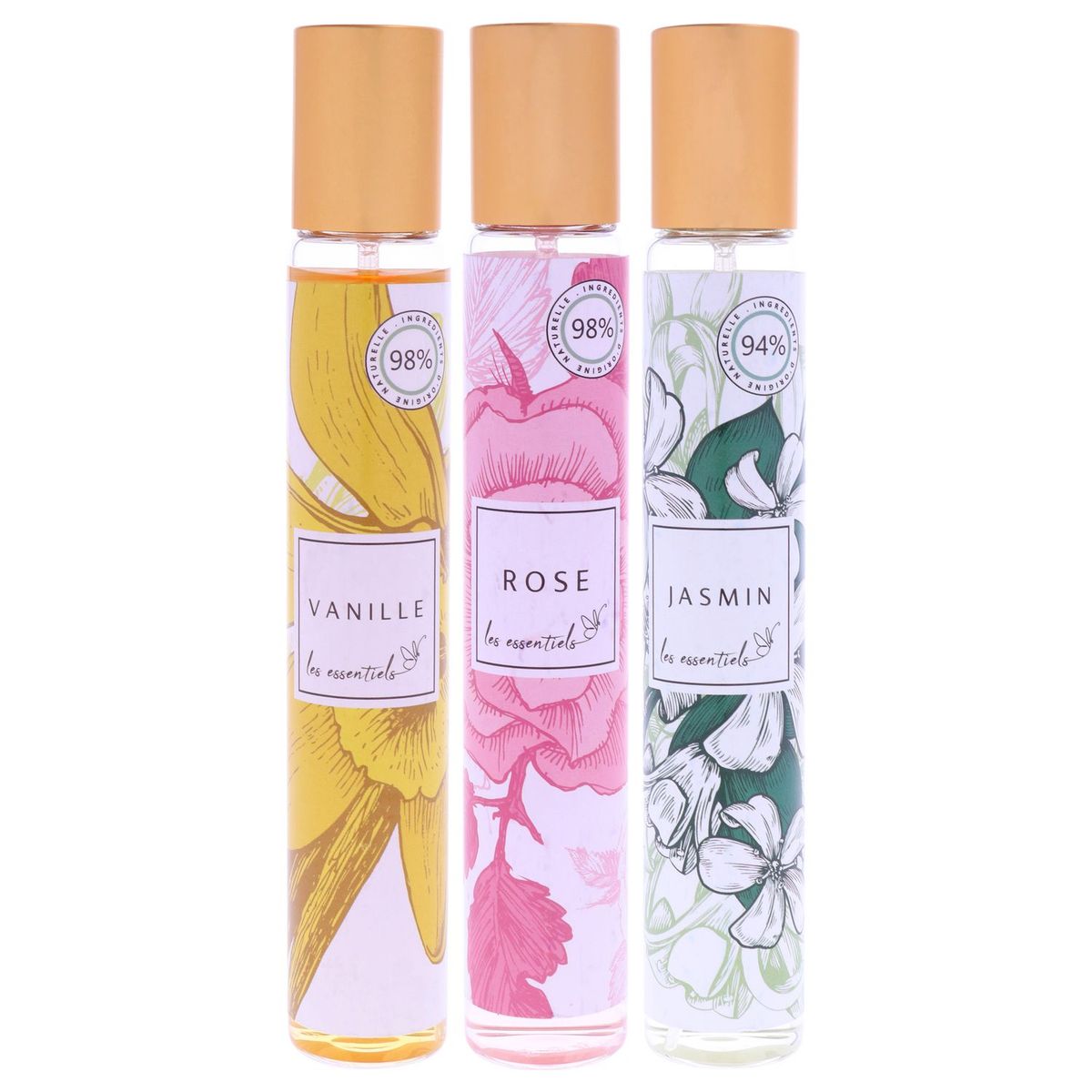 GENERICO - Les Essentials Set Mujer Vanille Rose Jasmin 3 Pzs