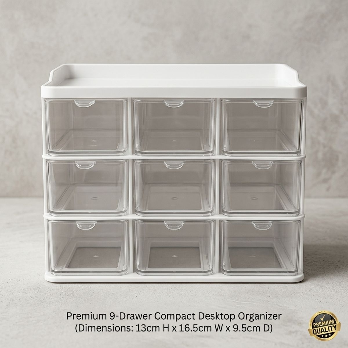 ARMONIA - Organizador Mini Mueble 3x3 9 Compartimientos Transparentes