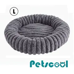 KIDSCOOL - Cama Nido Donut Para Mascotas L Gris 70 cm Antiansiedad Multimascota