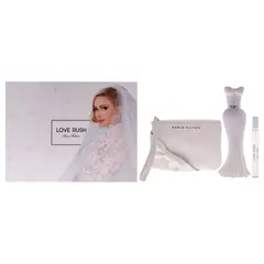 PARIS HILTON - Love Rush Gift Set Mujer 3 Piezas EDP 101 ml EDP + 9.8 ml EDP Mini + Wristlet Bag