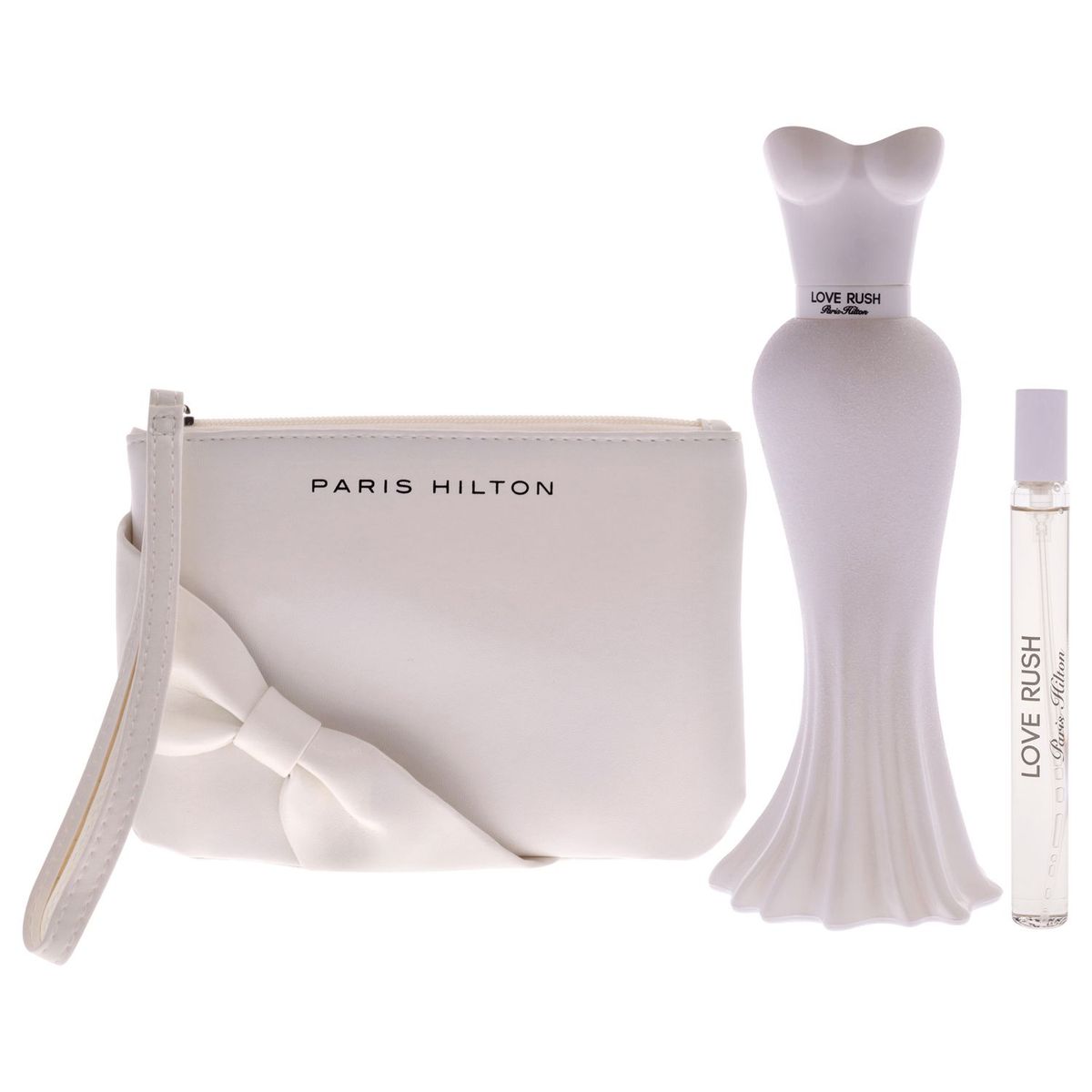 PARIS HILTON - Paris Hilton Love Rush Gift Set Mujer 3 Piezas EDP 101 ml EDP + 9.8 ml EDP Mini + Wristlet Bag