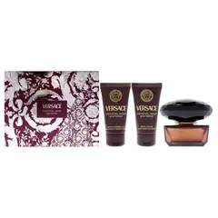 VERSACE - Crystal Noir Gift Set Mujer 3 Piezas EDP 50 ml EDP + 50 ml Body Lotion + 50 ml Shower Gel