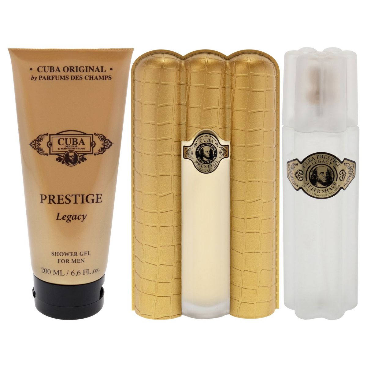 CUBA - Cuba Prestige Legacy Gift Set Hombre 3 Piezas EDT 89 ml EDT + 195 ml Shower Gel + 98 ml After Shave