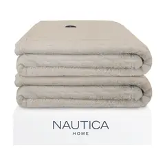NAUTICA - Pack 2 Mantas de cama Home Jacquard Franela ultrasuave 127x178cm