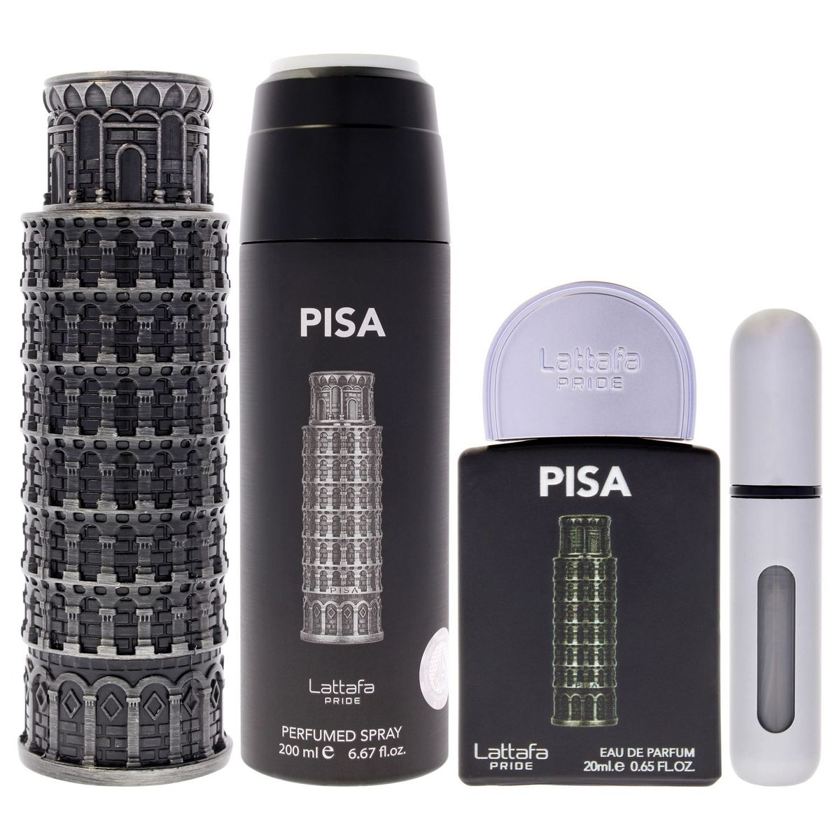 LATTAFA - Lattafa Pride Pisa Gift Set Hombre 3 Piezas EDP 101 ml EDP + 19 ml EDP + 197 ml Perfumed Spray