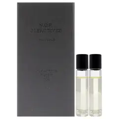 GENERICO - NCP The Piece Black Unisex 3 Piezas EDP 2 x 4.9ml Olfactive Facet -701 Leather and Vetiver EDP Roll On + Necklace