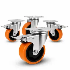 DOPA - Pack 4 Ruedas Para Carro O Mueble 4 Pulgs. Soporta 450 Kg