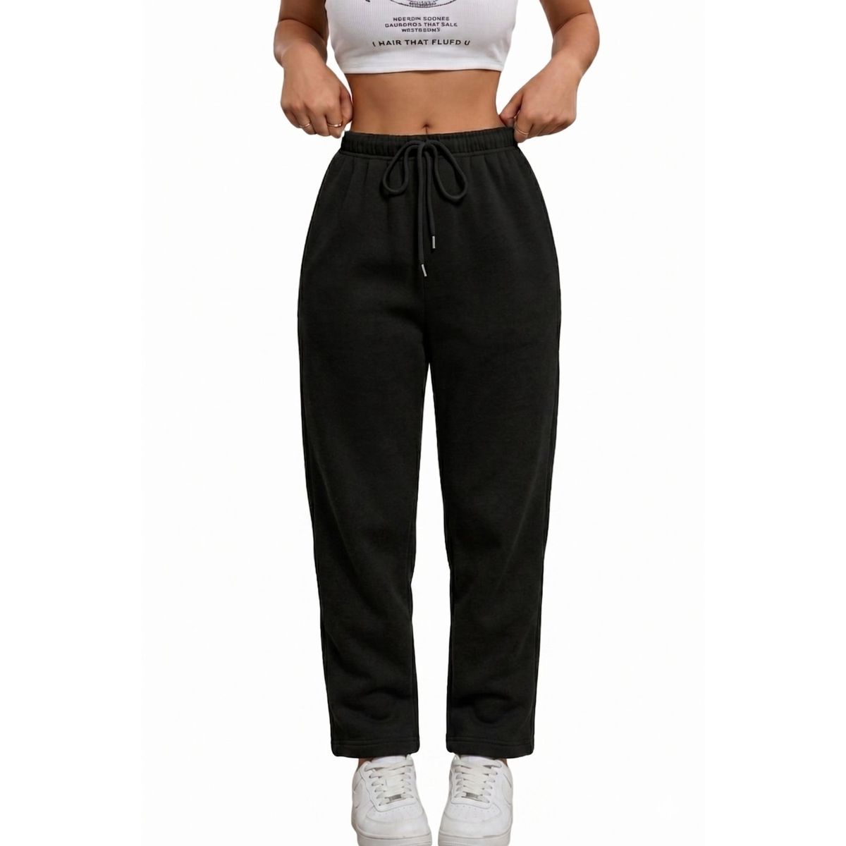 LOOK SHOP - Pantalón Buzo Mujer Recto Slim Forro Polar 676