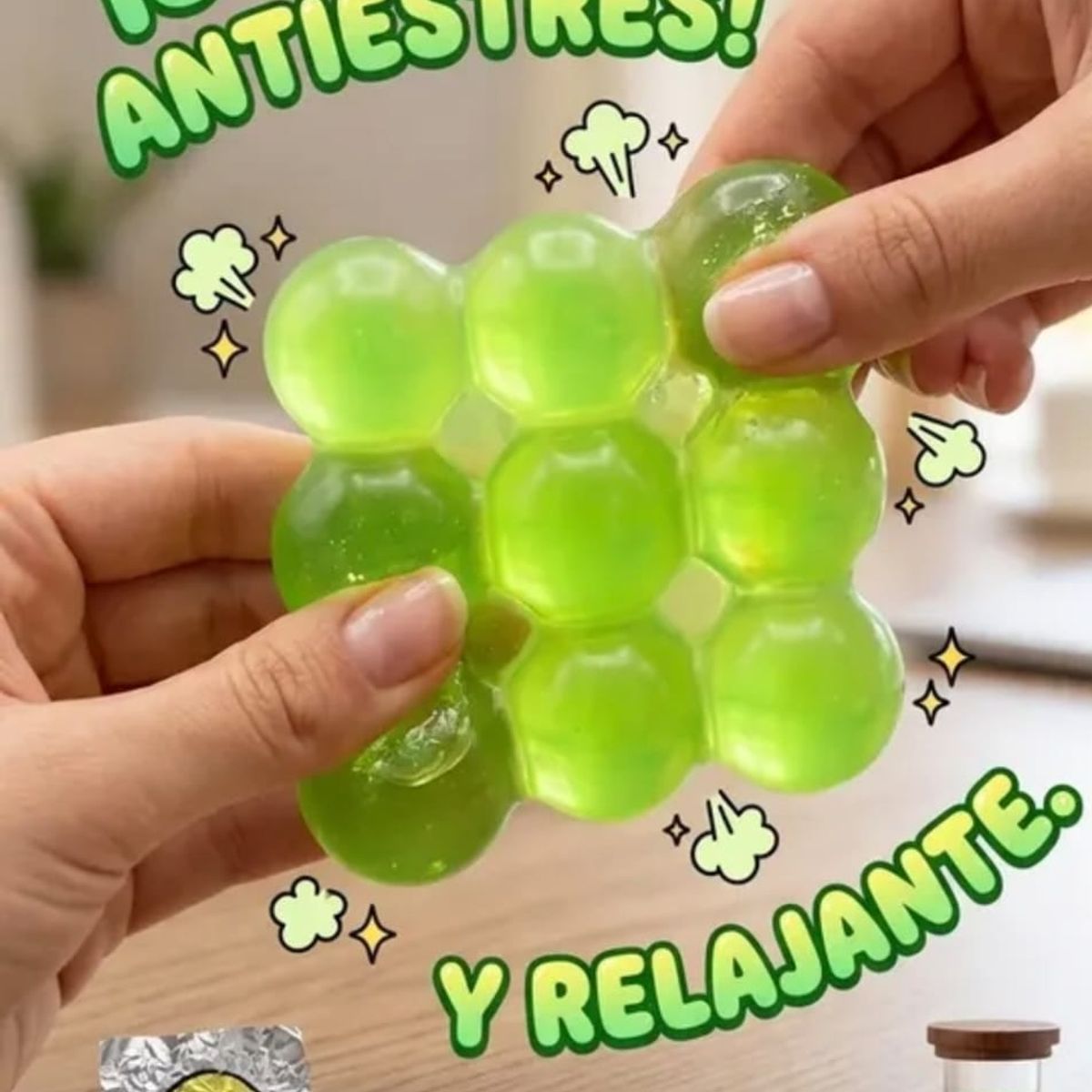 GENERICO - Squishy Cubo con forma redondeada  2 piezas pinch ice cube   - Juguete sensorial para la ansiedad. Stress