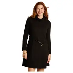 LORENZO DI PONTTI - Vestido Lanilla Mujer Negro