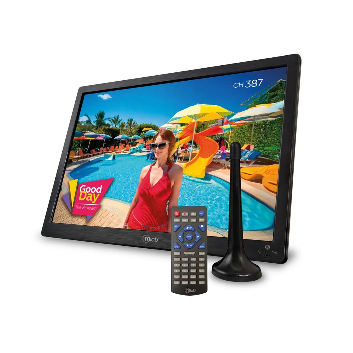 MLAB - Televisor Portátil 14 Pulgadas Color Señal Digital 9452 – Digital 14” TV·SlimView
