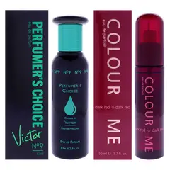 MILTON LLOYD - Gift Set Unisex 2 Piezas EDP 83 ml Perfumers Choice - Victor EDP + 50 ml Colour Me Dark Red EDP