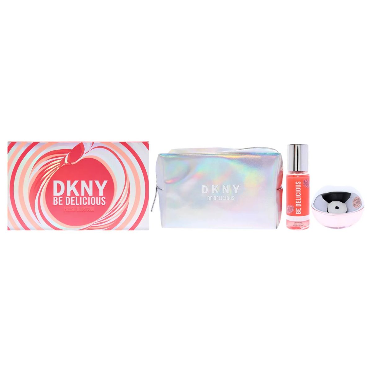 GENERICO - Donna Karan DKNY Be Delicious Fresh Blossom Gift Set Mujer 3 Piezas EDP 101 ml EDP + 124 ml Mist + Pouch