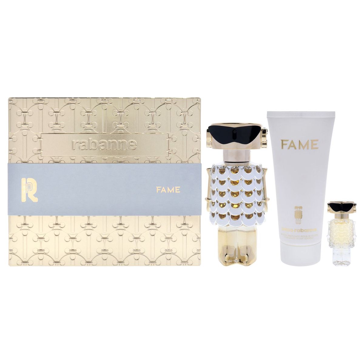RABANNE - Paco Rabanne Fame Gift Set Mujer 3 Piezas EDP 80 ml EDP + 4.1 ml EDP Splash Mini + 101 ml Body Lotion
