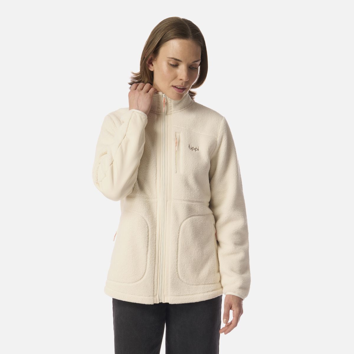 LIPPI - Polar Mujer Hug-like Shaggy-Pro Jacket Crema Lippi