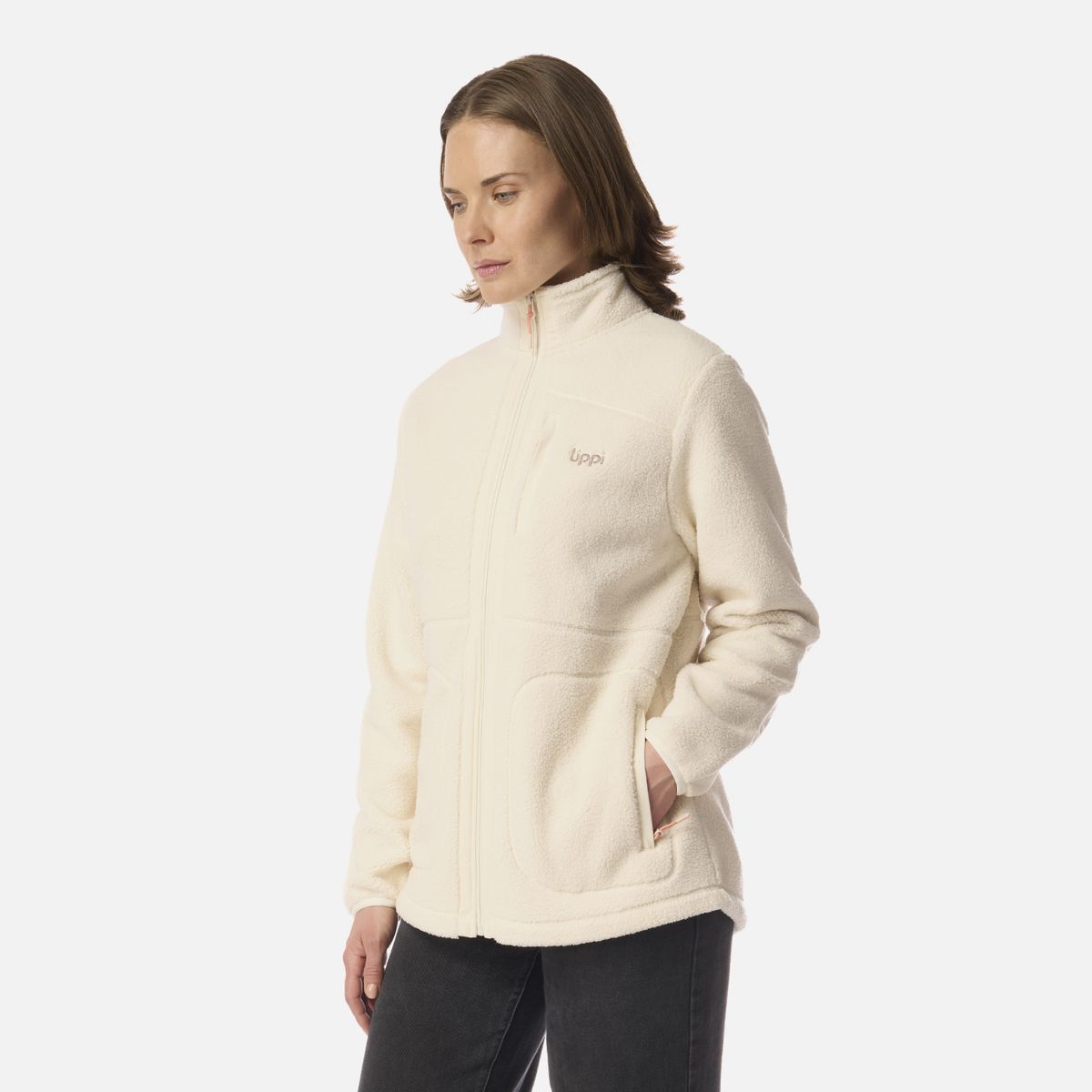 LIPPI - Polar Mujer Hug-like Shaggy-Pro Jacket Crema Lippi