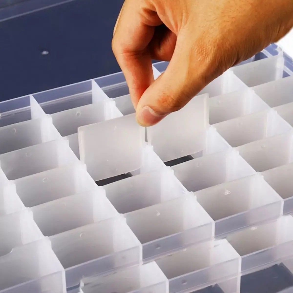 GENERICO - Caja Organizadora Plástico 36 Divisiones Extraíble 27x17x4,1 Color Transparente RQT-743 BELUG