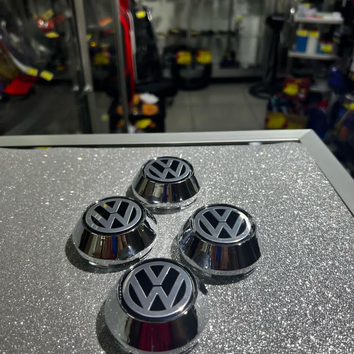 GENERICO - X4 Tapa centro de llantas de auto tunning conica 58mm interior x 60mm exterior volkswagen