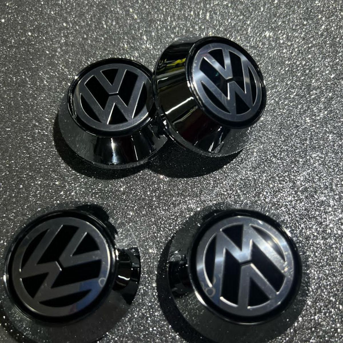 GENERICO - X4 Tapa centro de llantas de auto tunning conica 58mm interior x 60mm exterior volkswagen