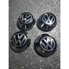GENERICO - X4 Tapa centro de llantas de auto tunning conica 60mm interior x 65mm exterior volkswagen