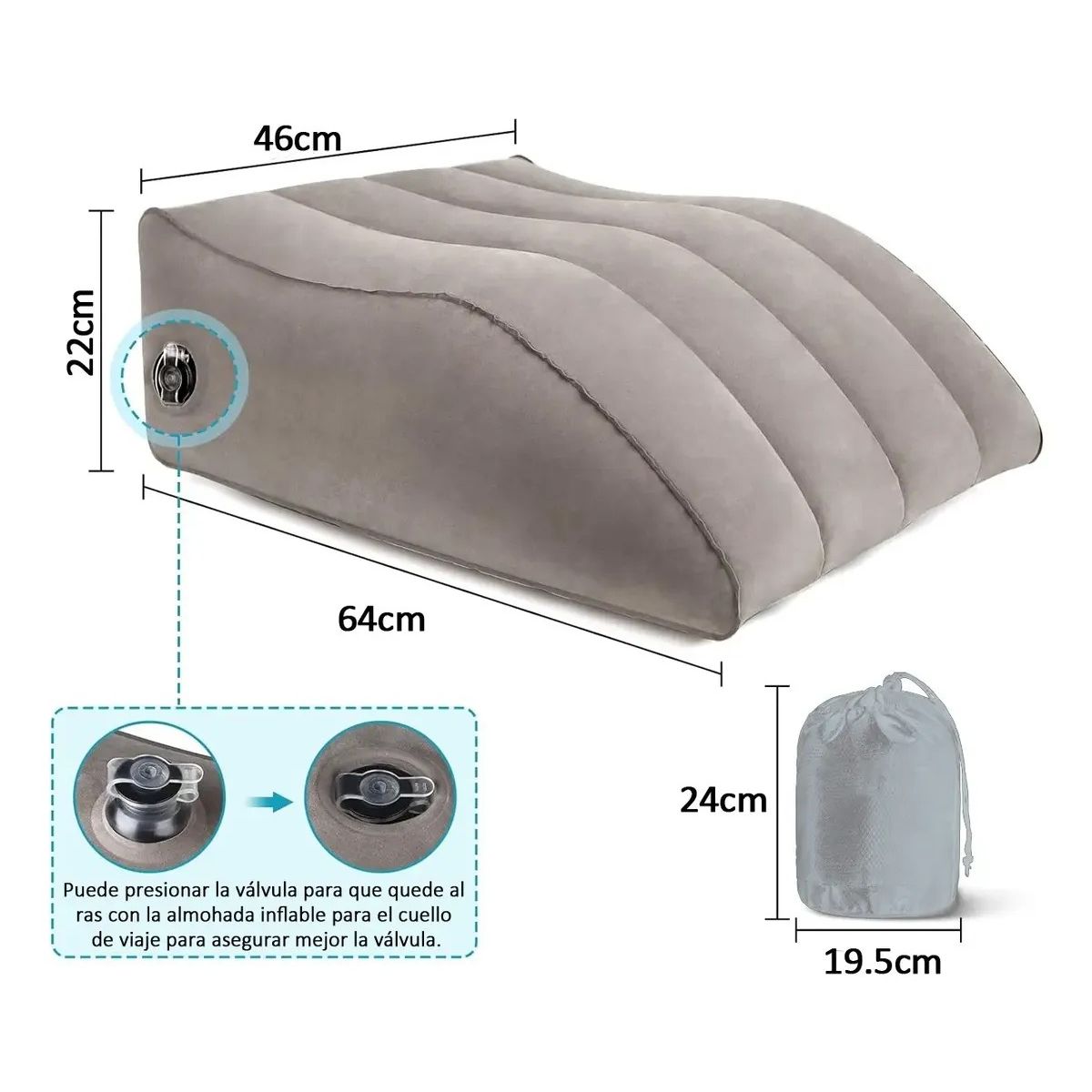 GENERICO - Almohadillas Relajantes Almohada Cuña Pierna Labg