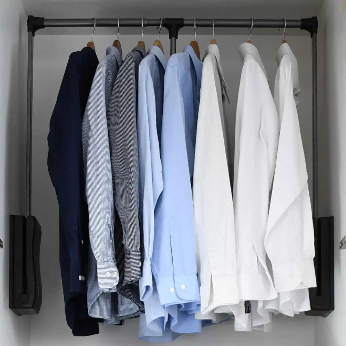 CASACHIC - Elevador de Barra para closet 600mm, Gris, CasaChic
