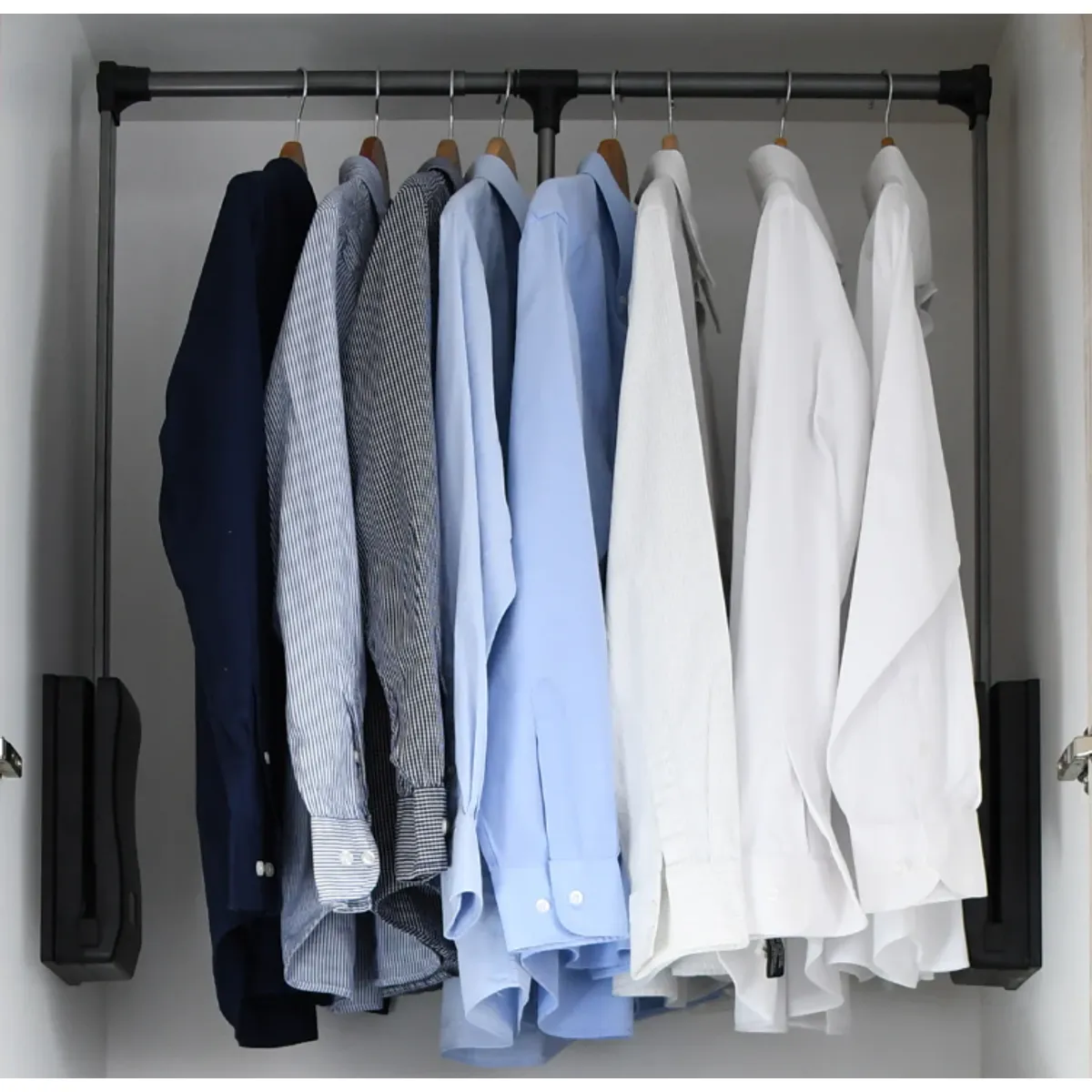 CASACHIC - Elevador de Barra para closet 600mm, Gris, CasaChic