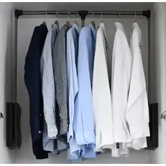 CASACHIC - Elevador de Barra para closet 600mm, Gris,