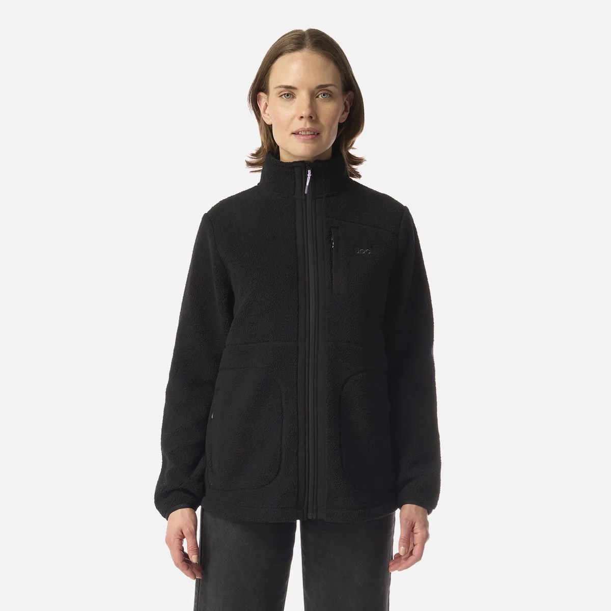 LIPPI - Polar Mujer Hug-like Shaggy-Pro Jacket Negro Lippi