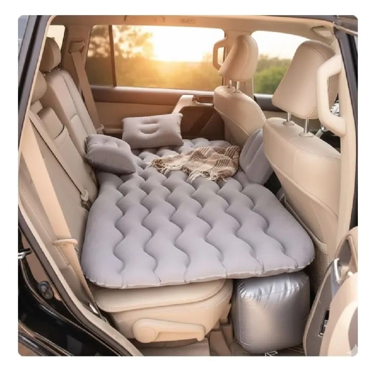 MOVI - Colchón Inflable para Auto Asiento Trasero Cama Portátil para Viaje y Camping
