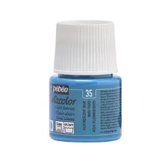 PEBEO - Pintura Para Tela Frasco 45 Ml Setacolor Textil Color 35 - Azul Fluorescente