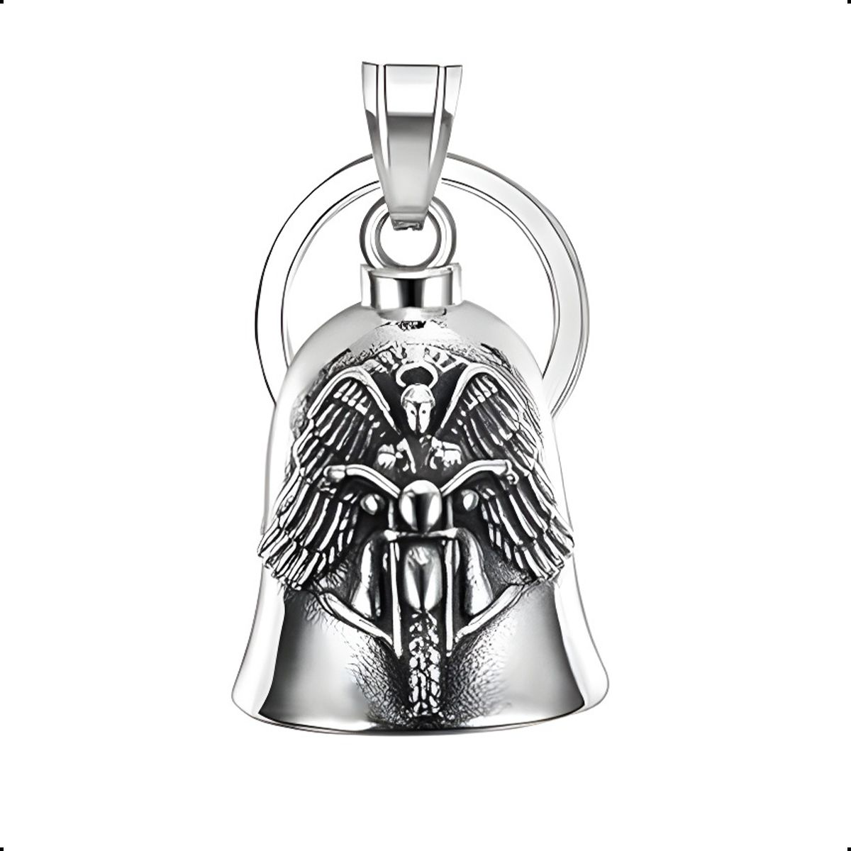 GENERICO - Campana Biker Guardian Bell Amuleto Moto Proteccion Espiritual Simbolo Buena Suerte