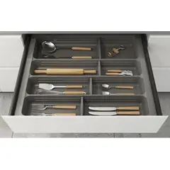 CASACHIC - Organizador de cubiertos Cubertero 600mm, gris