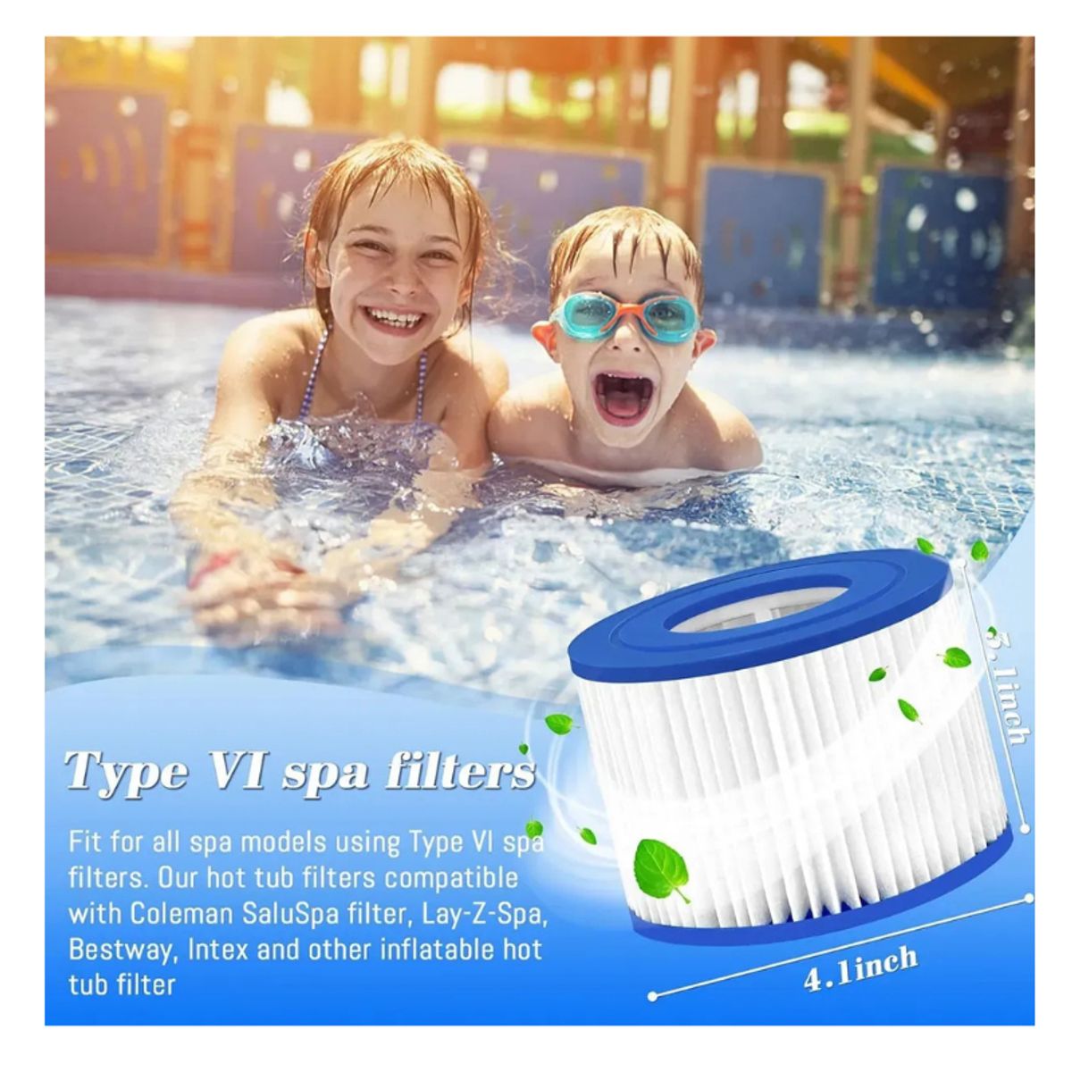 GENERICO - Repuesto Cartucho De Filtro Tipo Vi Para Lay-z-spa Kit 6