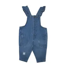 PUMUCKI - Jardinera de Jeans Niña Azul con Botones