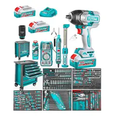 TOTAL TOOLS - Caja De Herramientas 396 Pcs+ Llave Impacto Total