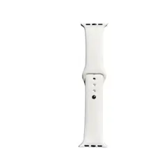 GENERICO - Correa para Apple Watch Silicona Lisa Blanco 38 40 mm