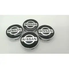 GENERICO - Set X4 Tapas centro de Llantas de autos 60mm universal nissan