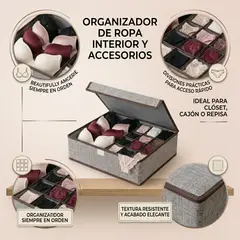 ARMONIA - Organizador Mujer Ropa, Calcetines Y Accesorios Gris Versátil
