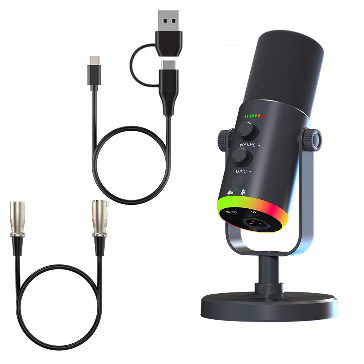 GENERICO - Micrófono Dinámico Podcast Usb Xlr Profesional Streaming