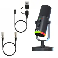 GENERICO - Micrófono Dinámico Podcast Usb Xlr Profesional Streaming