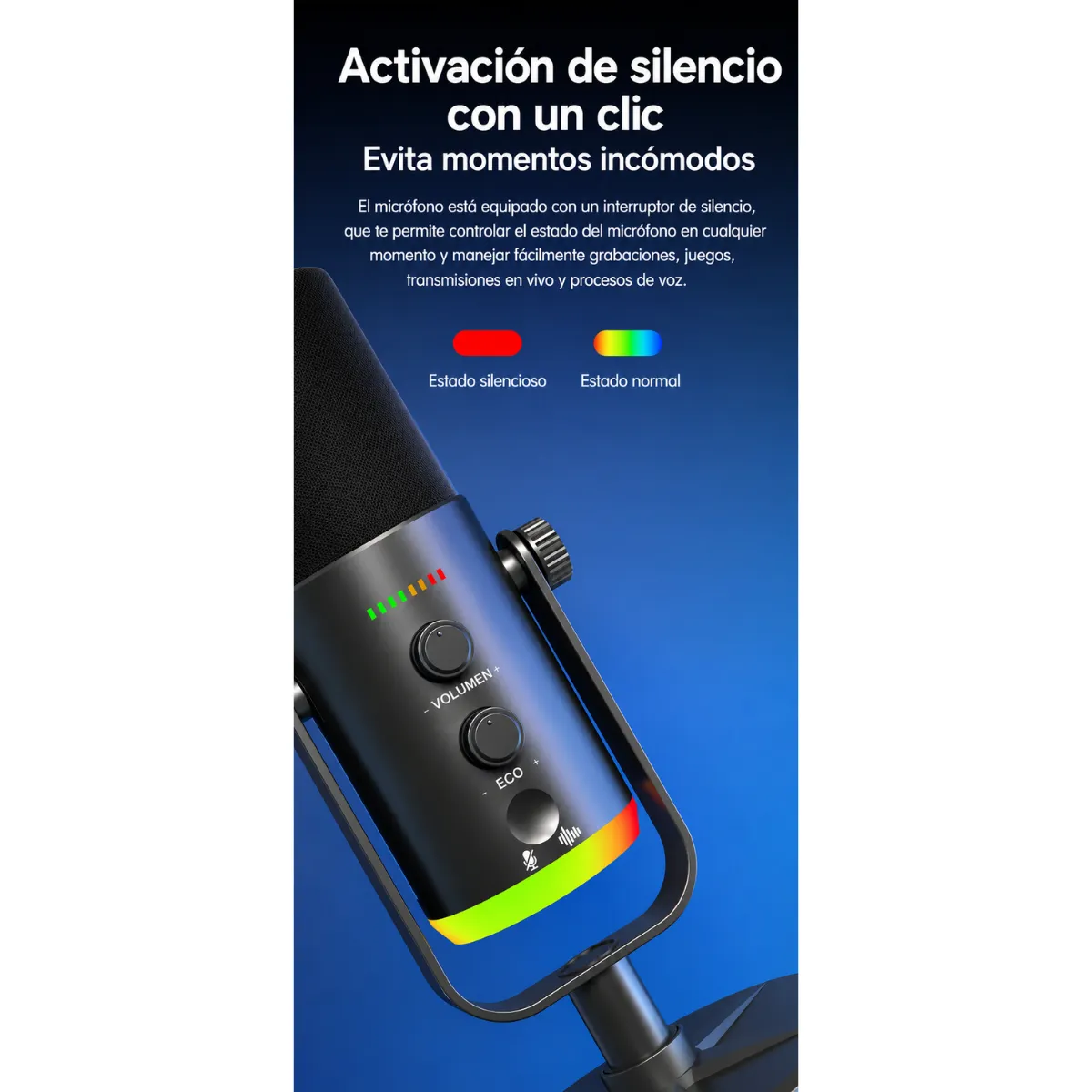 GENERICO - Micrófono Dinámico Podcast Usb Xlr Profesional Streaming