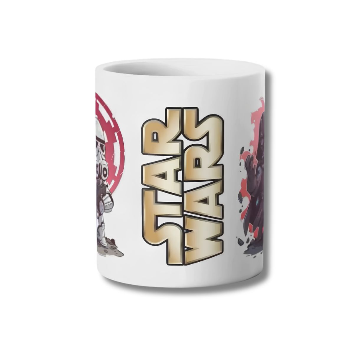 GENERICO - Tazon StormTrooper y Darth Vader Star Wars Taza Sublimada 325ml