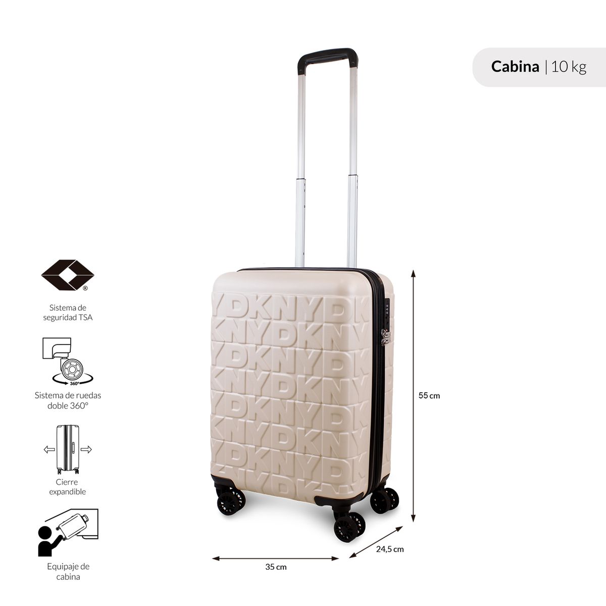 DKNY - Maleta de Cabina Donna Karan Meghan 10k beige DKNY