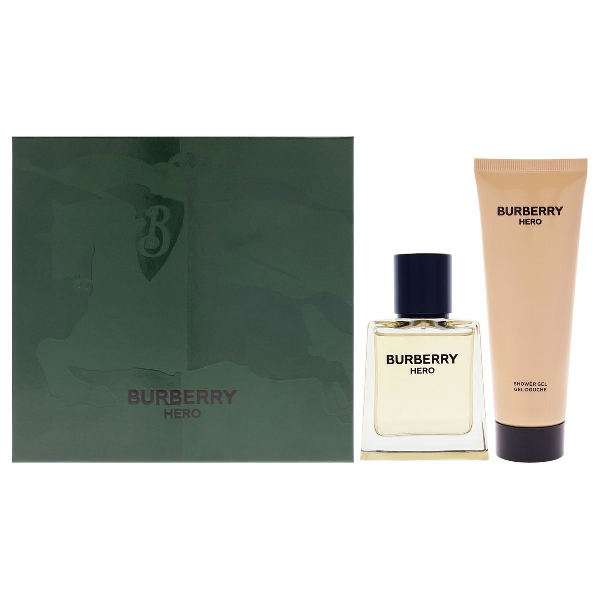 BURBERRY - Burberry Hero Gift Set Hombre 2 Piezas EDT 47 ml EDT + 74 ml Shower Gel