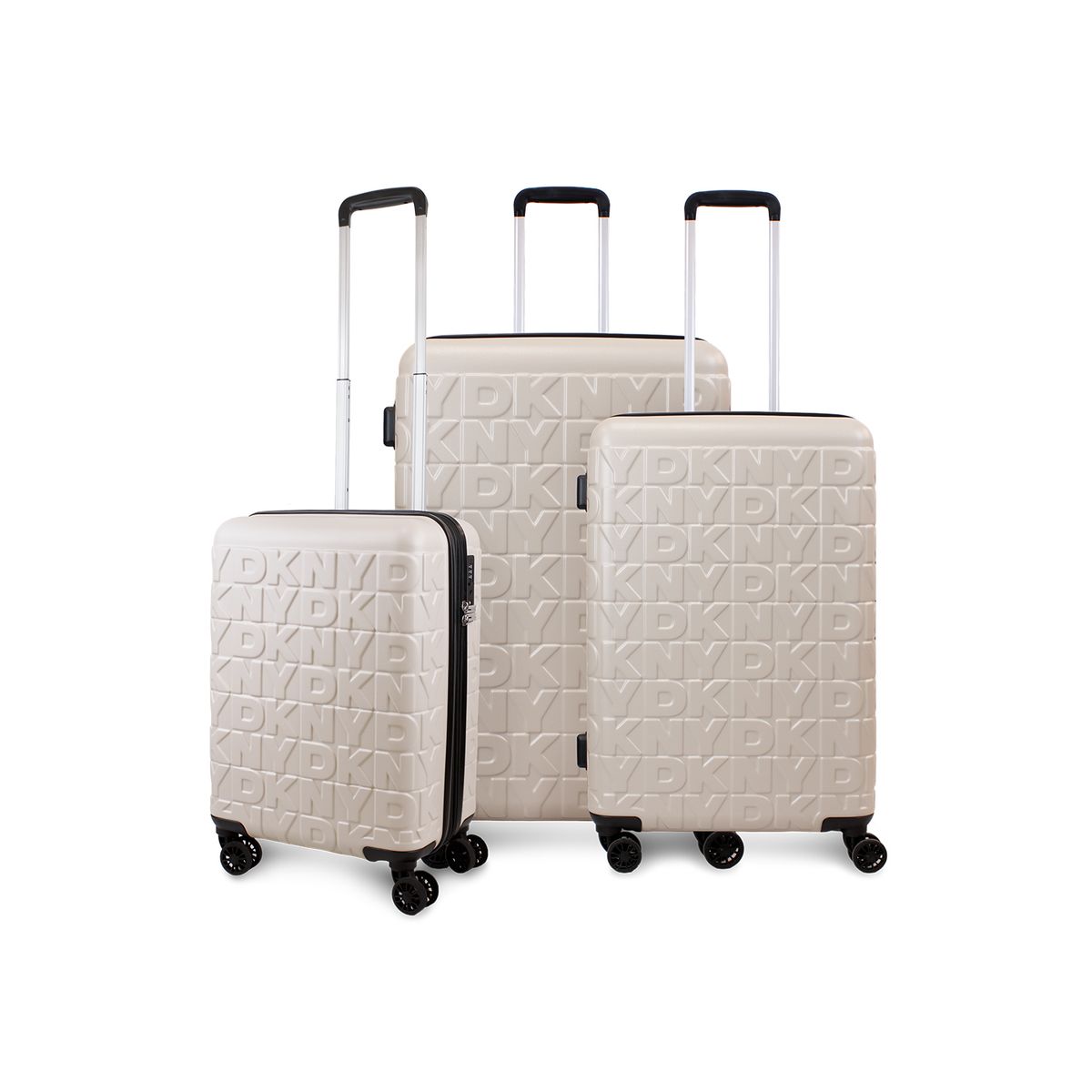 DKNY - Set 3 Maletas Donna Karan Meghan Cabina Mediana Grande beige