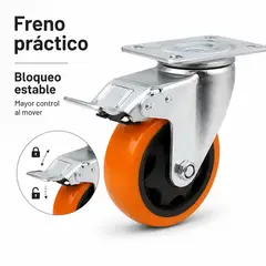 DOPA - Rueda Para Carro O Mueble 5 Pulgadas Soporta 150 Kilos