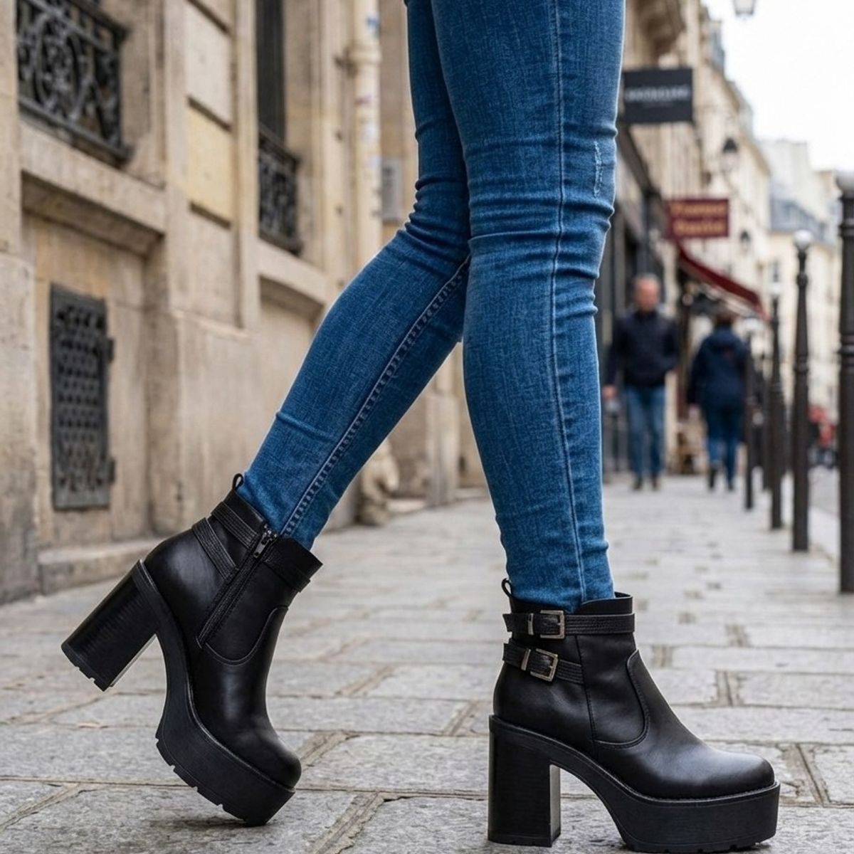 SNOOPY - Botin Mujer  Taco Alto  con Plataforma  M599
